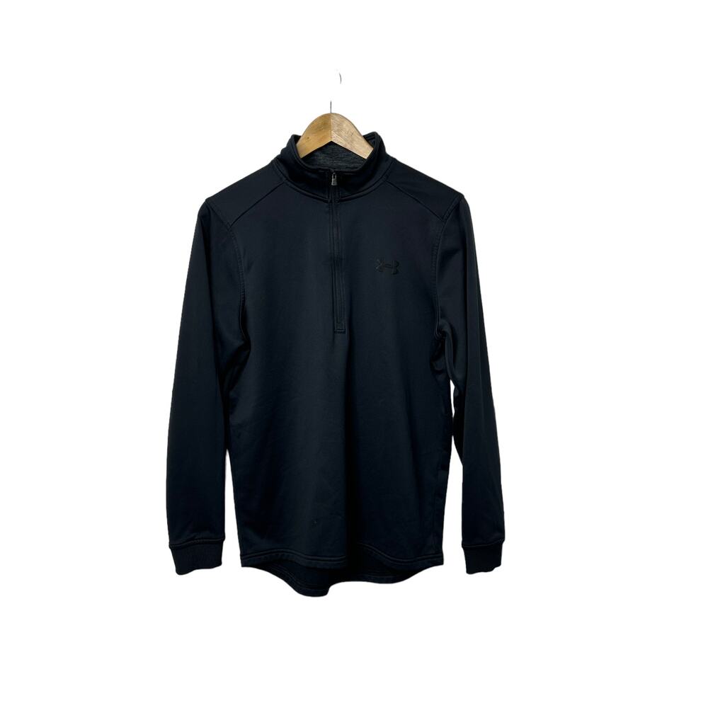 Under Armour ColdGear Loose Fit Black 1/4 Zip Pullover Men's Small